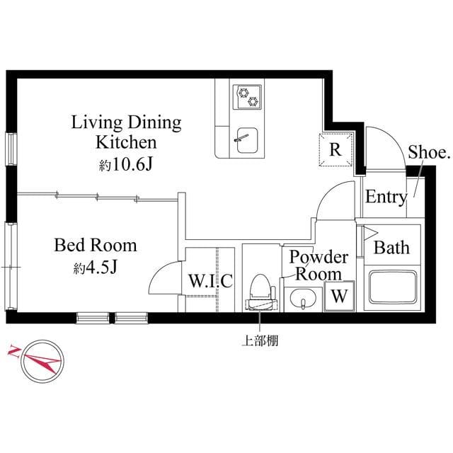 フォルスクラス駒込西ケ原 102 間取り図