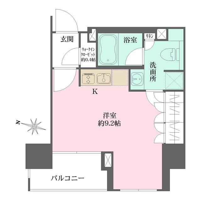 ザ・パークワンズ千代田佐久間町 202 間取り図