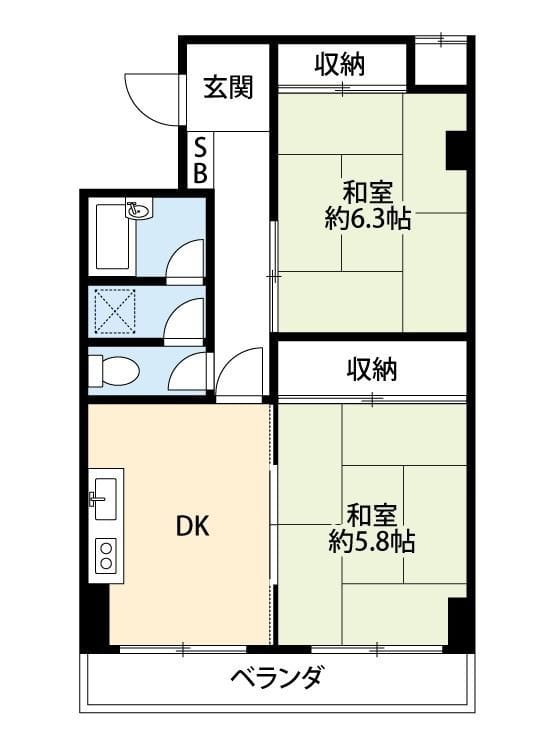 ルーエ大和田 203 間取り図
