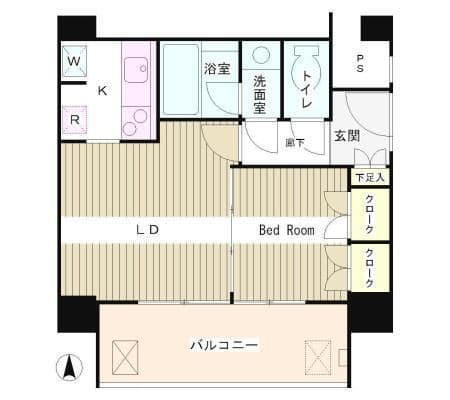 リバー&タワー 404 間取り図