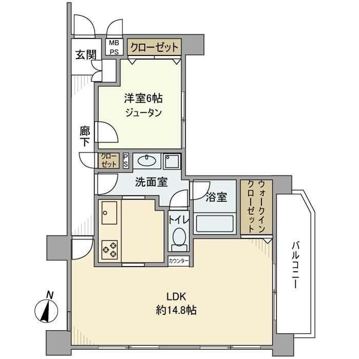 ビッグヴァン横濱山手 206 間取り図