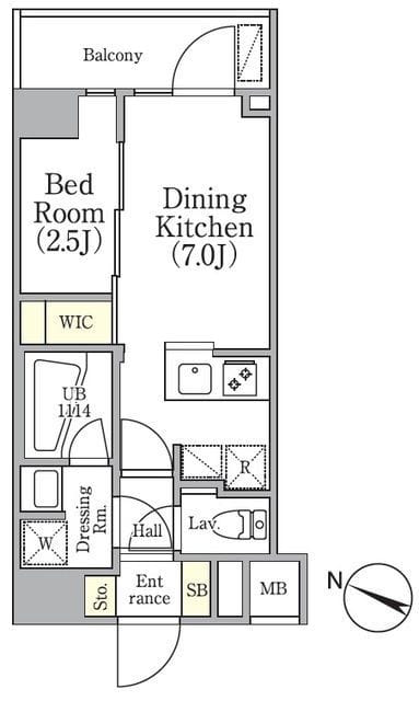 アジールコート三軒茶屋 101 間取り図