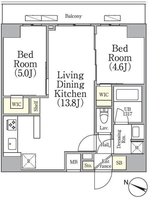 アジールコート三軒茶屋 302 間取り図