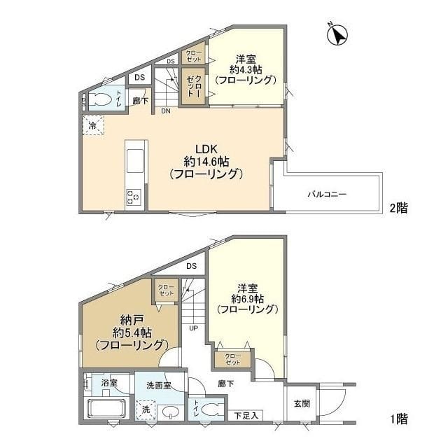 Kolet新桜台 28.5万円/入力なし/なし 間取り図