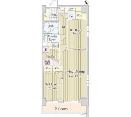 カハレア調布 204 間取り図