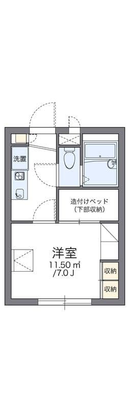レオパレス城山 102 間取り図