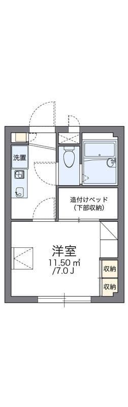 レオパレス城山 202 間取り図