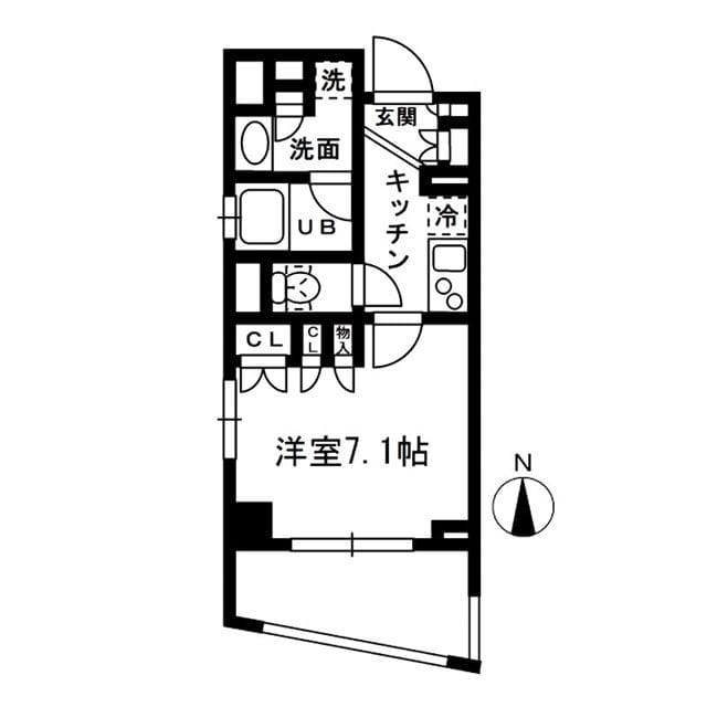 レジディア中落合B棟 215 間取り図