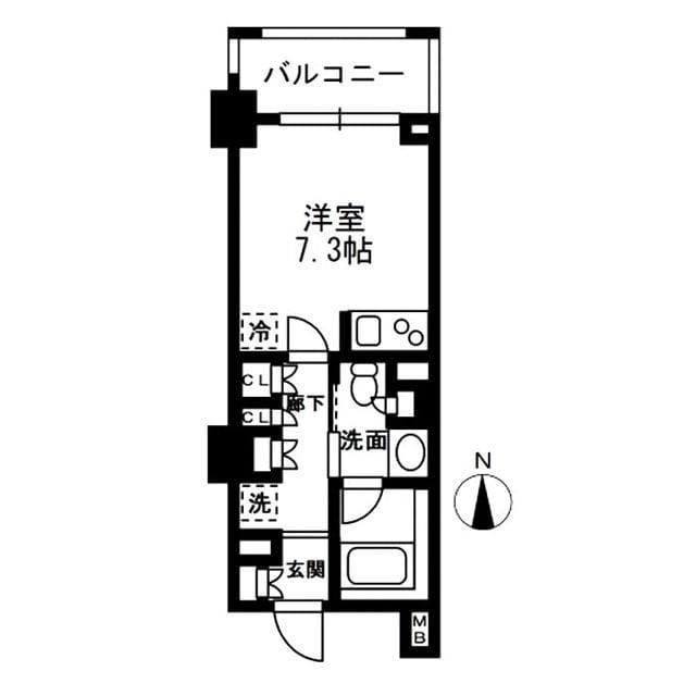 レジディア中落合B棟 306 間取り図