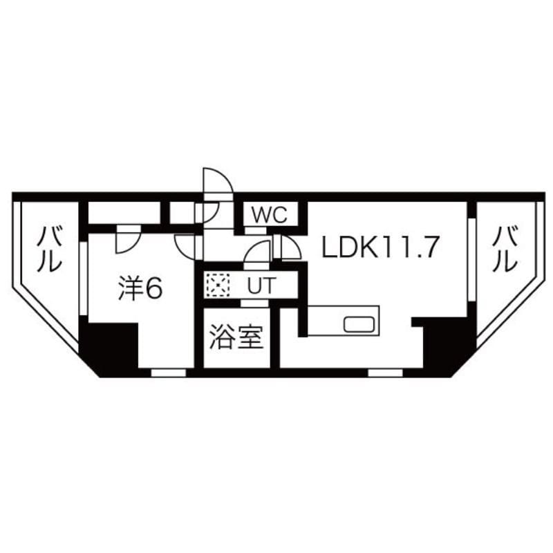シーズンフラッツ蔵前清澄通り 405 間取り図