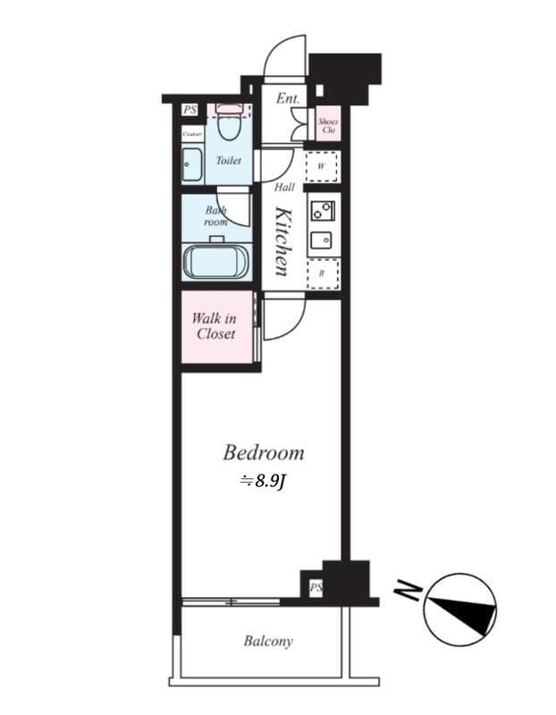 Grace Court Meguro 202 間取り図