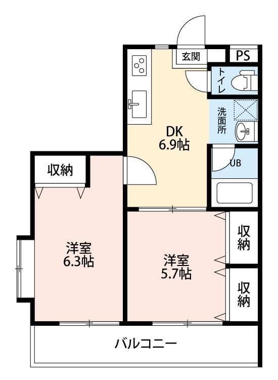 第7島田マンション 301 間取り図