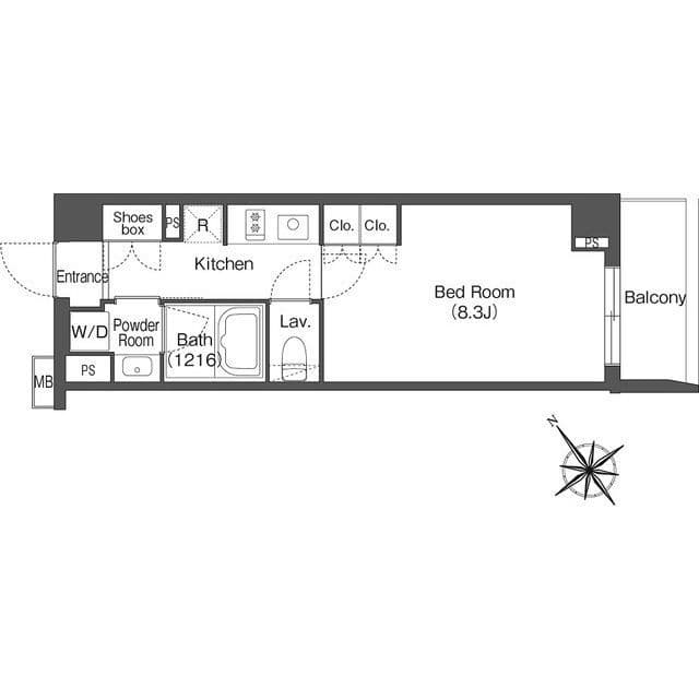 CONTRAL nakameguro 204 間取り図
