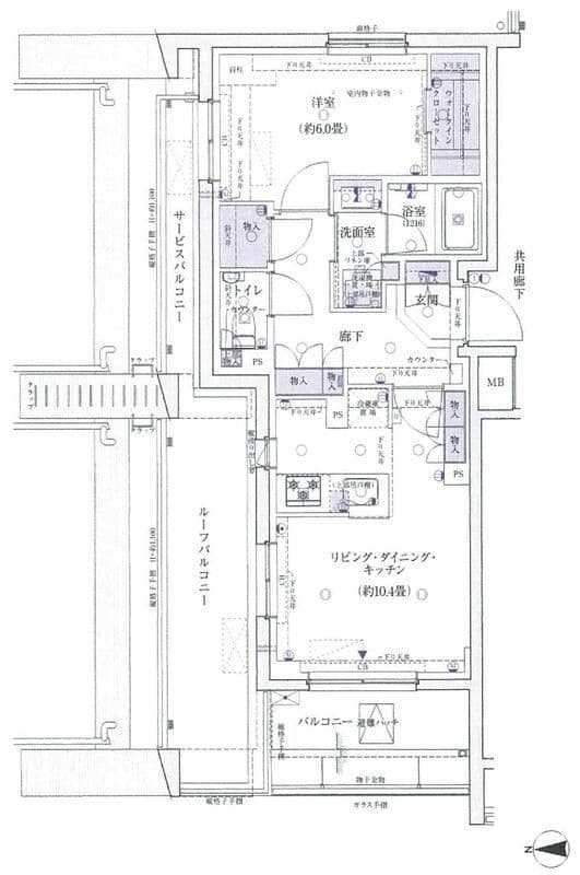 レジデンシャル池袋本町 501 間取り図