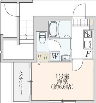 アザーレ・レクシオ登戸 201 間取り図