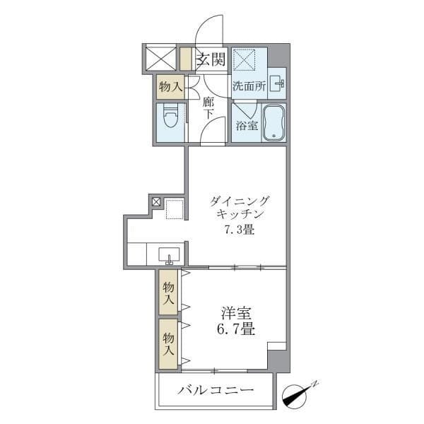 イーストコート平野 402 間取り図