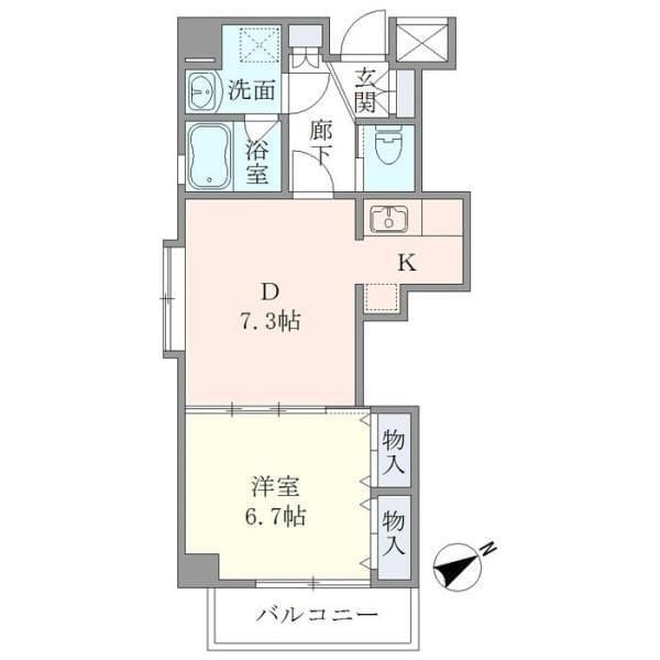 イーストコート平野 501 間取り図