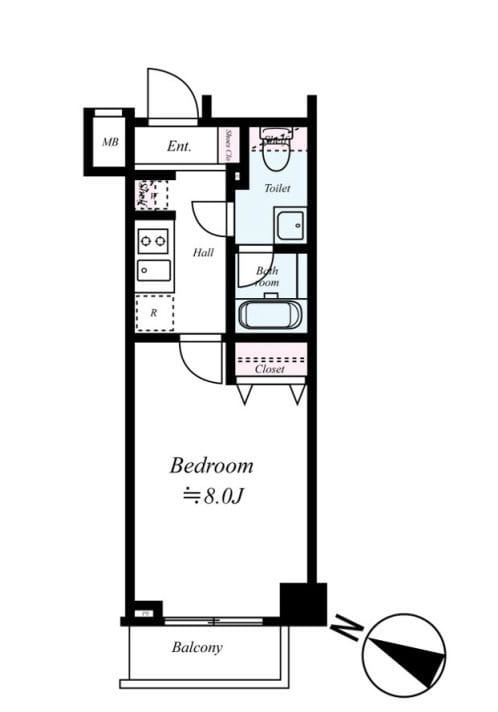 レヴィーガ板橋徳丸 204 間取り図