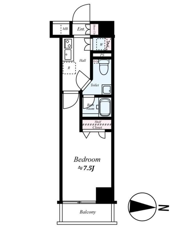 ラフィスタ東日暮里 302 間取り図