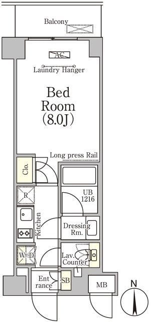 ベルファース大森山王 105 間取り図