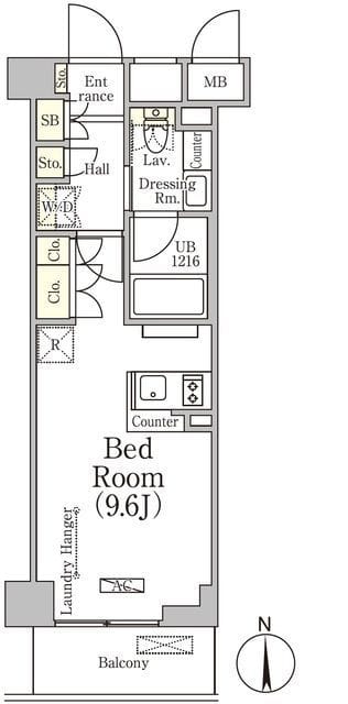 ベルファース大森山王 411 間取り図
