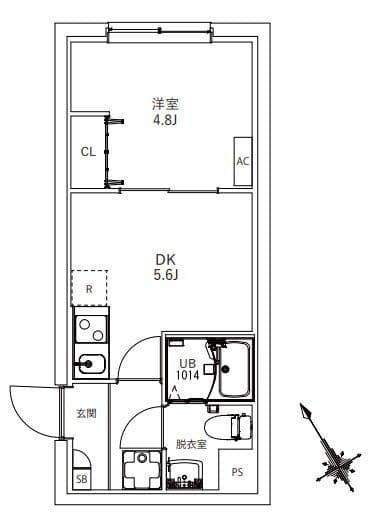 フラシア東武練馬 202 間取り図