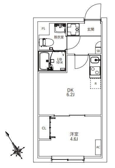 フラシア東武練馬 204 間取り図