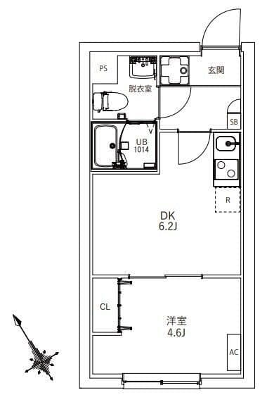 フラシア東武練馬 304 間取り図