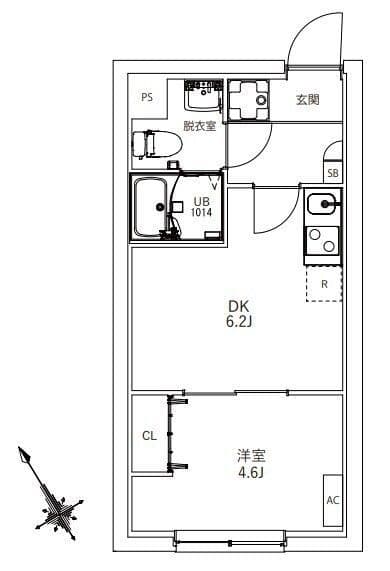 フラシア東武練馬 305 間取り図