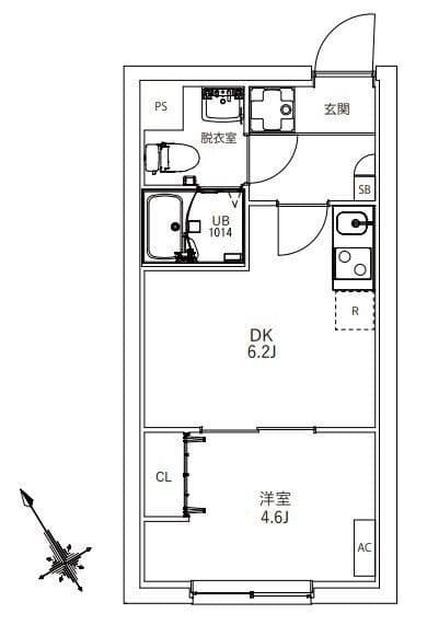 フラシア東武練馬 404 間取り図