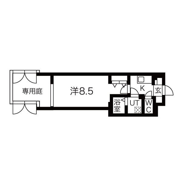 ルネサンスコート祐天寺 105 間取り図