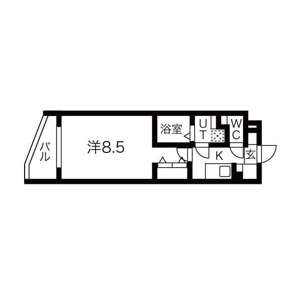 ルネサンスコート祐天寺 202 間取り図