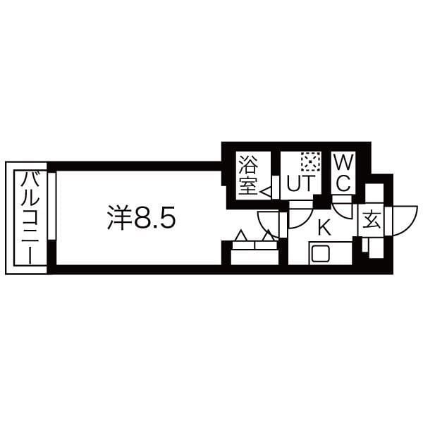 ルネサンスコート祐天寺 204 間取り図