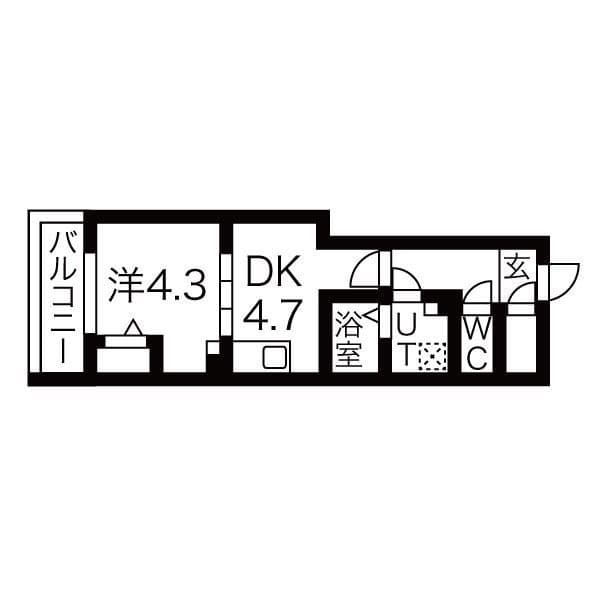 ルネサンスコート祐天寺 206 間取り図