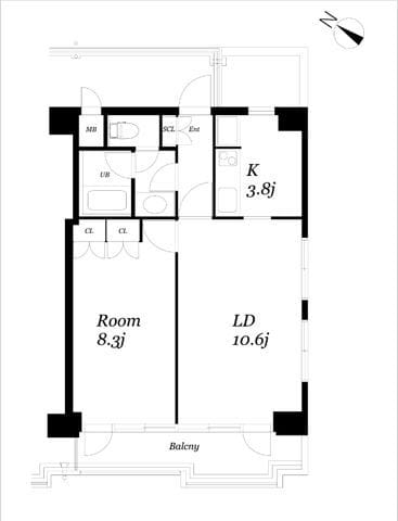 メゾンドゥース南麻布 401 間取り図