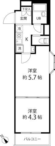 T's garden EBISU(旧カルチェブラン恵比寿) 506 間取り図