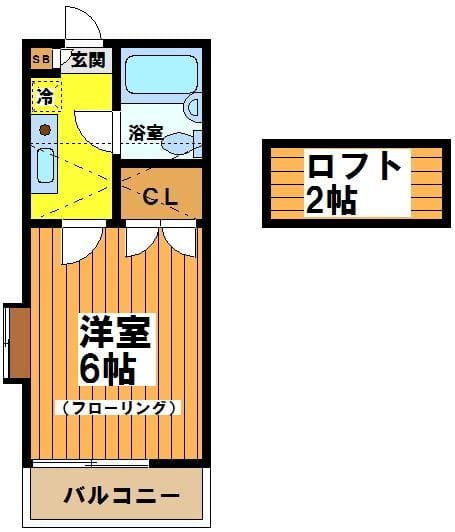 ヒューゲルハイム 203 間取り図