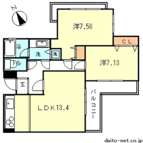 サンロード下馬 201 間取り図