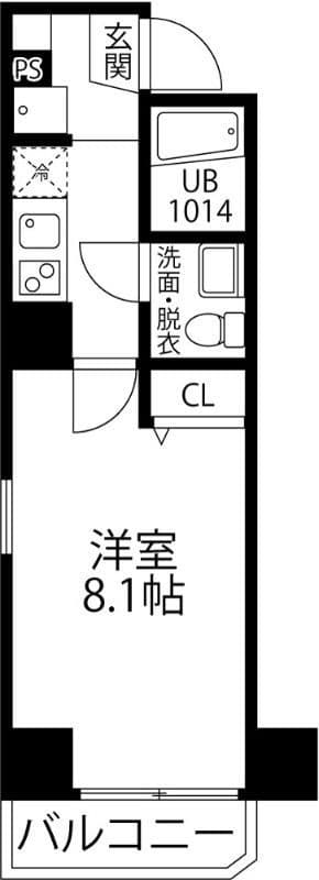 リベルテ四ツ木 501 間取り図