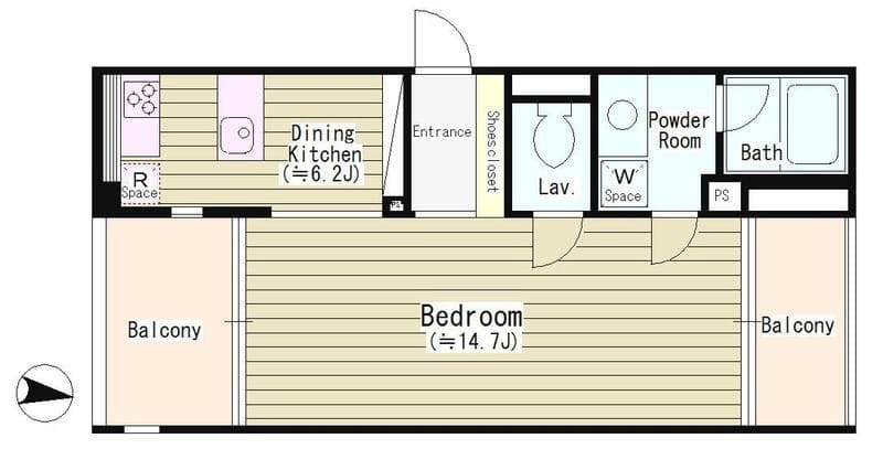 富ケ谷アパートメント 401 間取り図