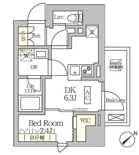 ARKMARK大塚 701 間取り図