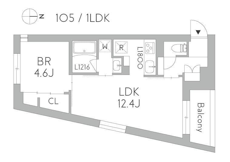 J.リヴェール千歳烏山 105 間取り図