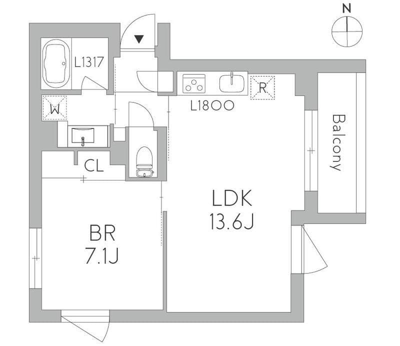 J.リヴェール千歳烏山 303 間取り図