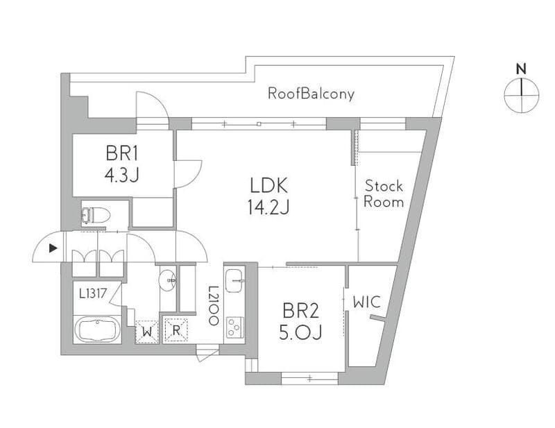J.リヴェール千歳烏山 305 間取り図
