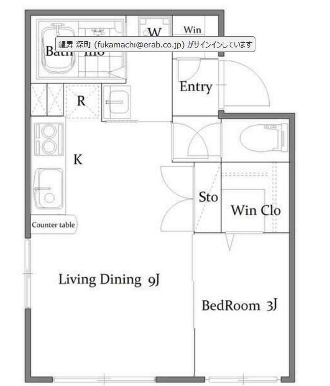 Aster日暮里 502 間取り図