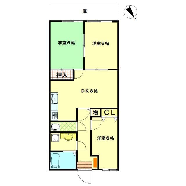 ビラージュ司 102 間取り図