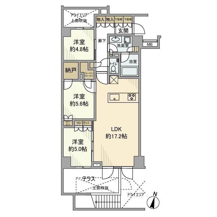 オープンレジデンシア千川 104 間取り図