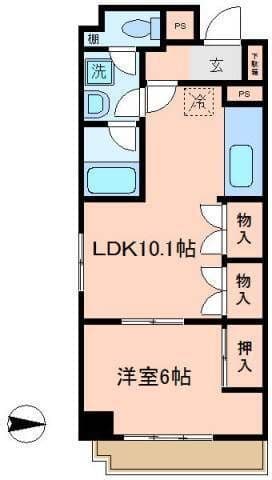 グリーンハイム赤羽 203 間取り図