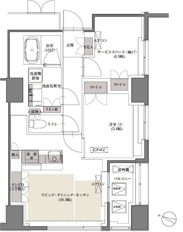 フォレストビュー護国寺 604 間取り図