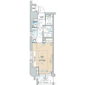エステムプラザ丸の内NORTH RISE 401 間取り図